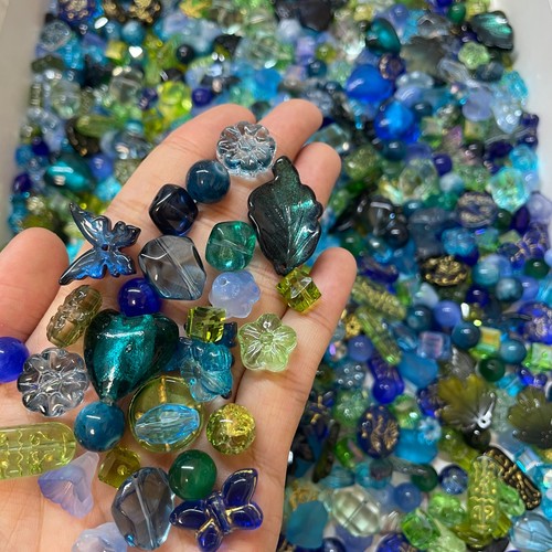 100g handmade glass beads - 100g, for