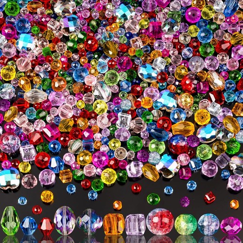 1000 pieces glass - pieces, beads